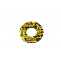TORC1 RACING GRIP DONUTS BLACK/YELLOW (PAIR)