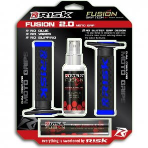 RISK RACING FUSION 2.0 MX GRIPS BLACK/BLUE