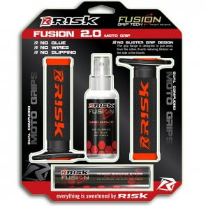 RISK RACING FUSION 2.0 MX GRIPS BLACK/ORANGE